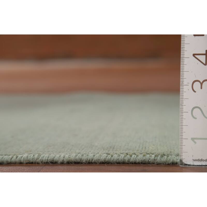Green Gabbeh Modern Foyer Rug Hand-Knotted Accent Wool Carpet - 2'9"x 4'0"