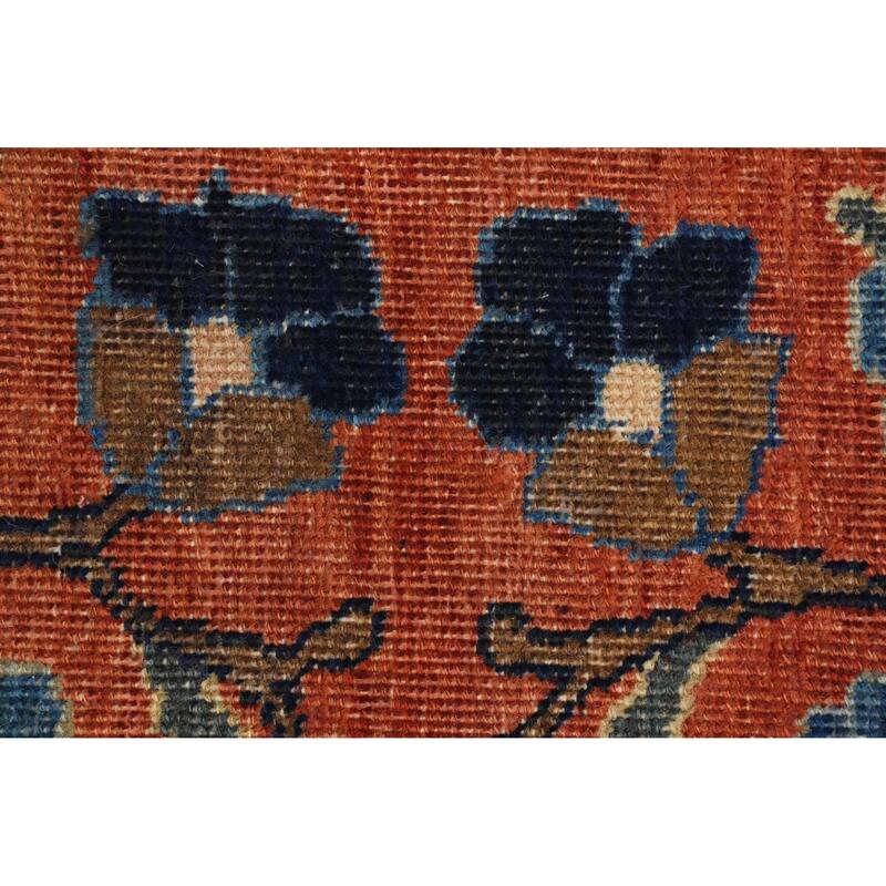 Hand Knotted Oriental 100% Wool Carpet Traditional Floral Oranges & Rust Bakhtiari Area Rug - 11' 6'' X 9' 2''