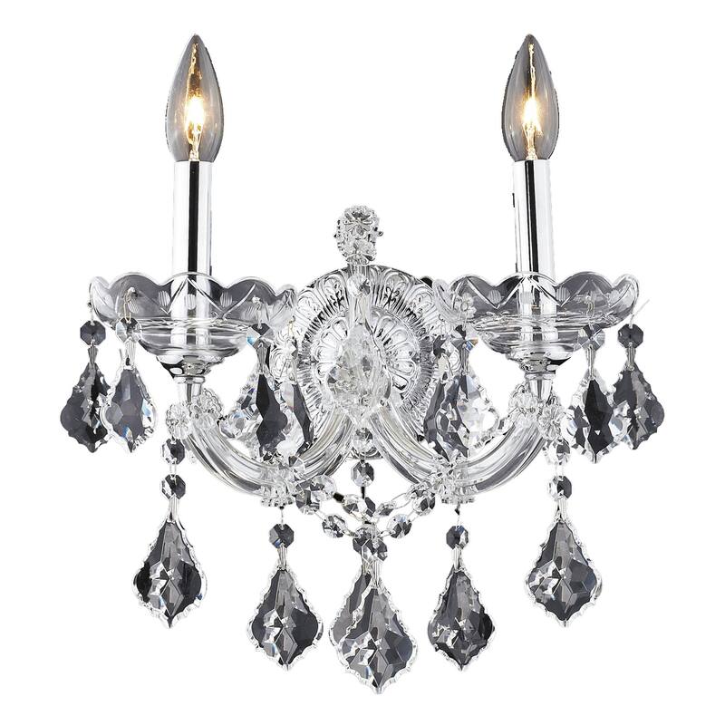 Fleur Illumination Collection Wall Sconce D:12in H:16in E:8.5in Lt:2 Chrome Finish