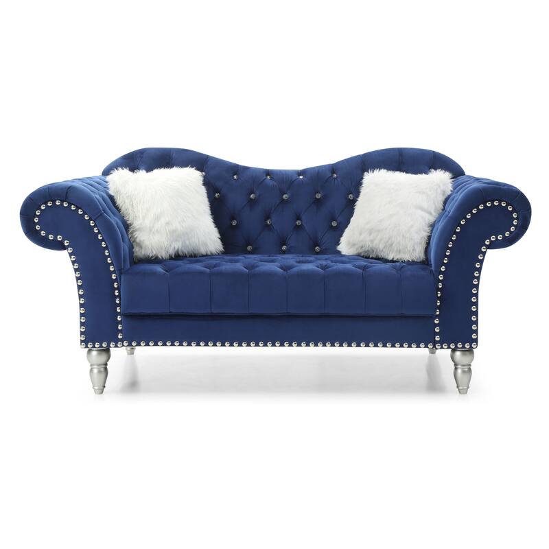 Wilshire Velvet Tufted Loveseat