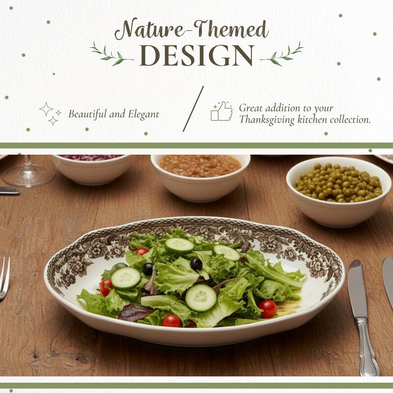 Spode Woodland Pickle Side Dish - 8.5 Inch