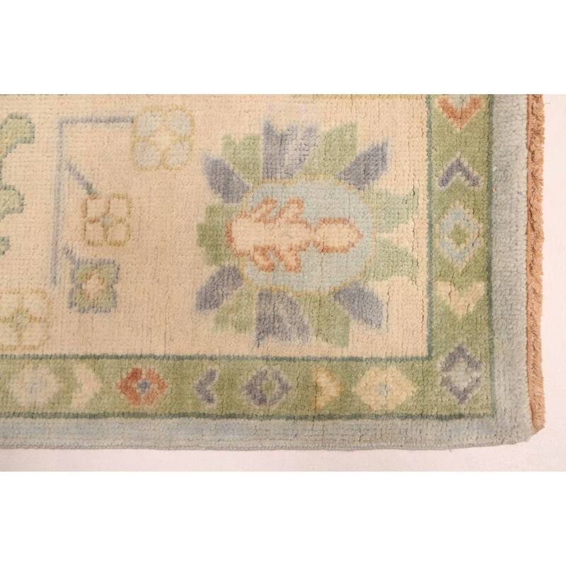 ECARPETGALLERY Hand-knotted Modern Oushak Light Blue Wool Rug - 8'3 x 10'0