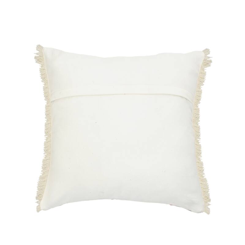 Sevita Charcoal Gray Solid Fringed Throw Pillow