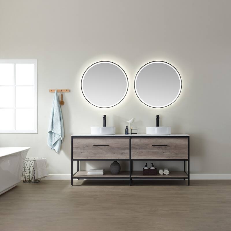 32'' Round LED Lighted Accent Bathroom/Vanity Wall Mirror