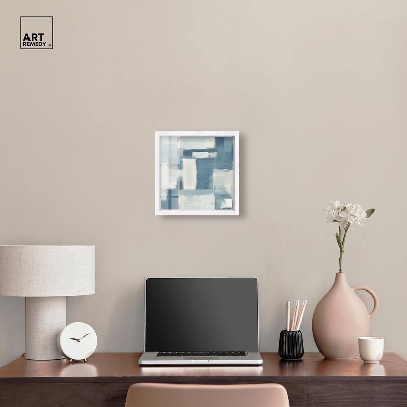 Deconstructed Blue III Shadowbox by Art Remedy