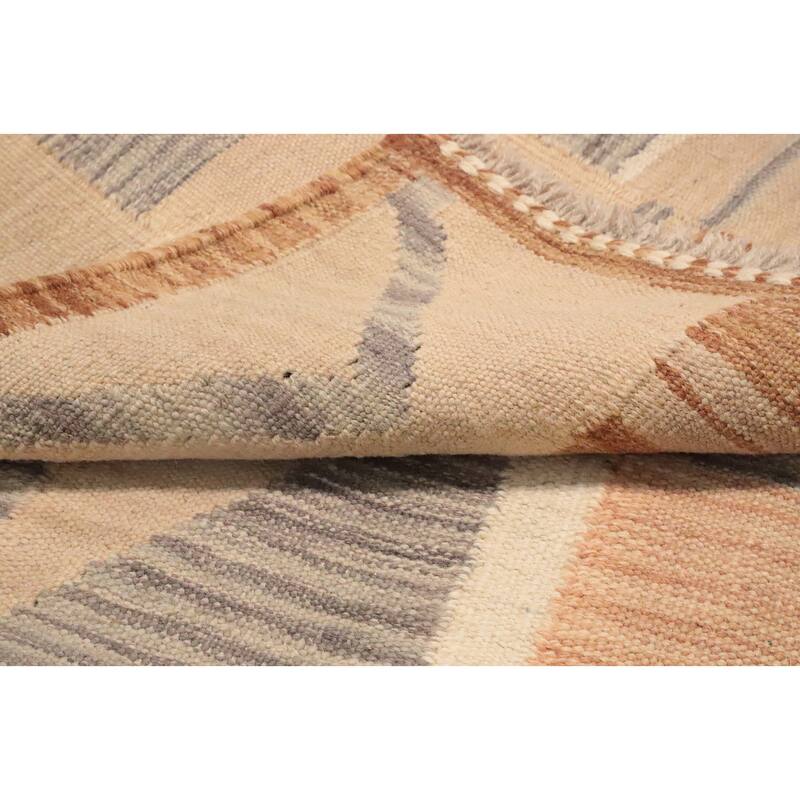 Hand Woven Oriental 100% Wool Carpet Southwestern Tribal Multi-Colored Kilim Area Rug - 6' 2'' X 4' 0''