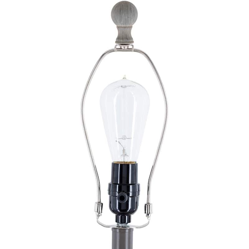 Livabliss Constance Classic Grey Table Lamp - 28.5"H x 14"W x 14"D