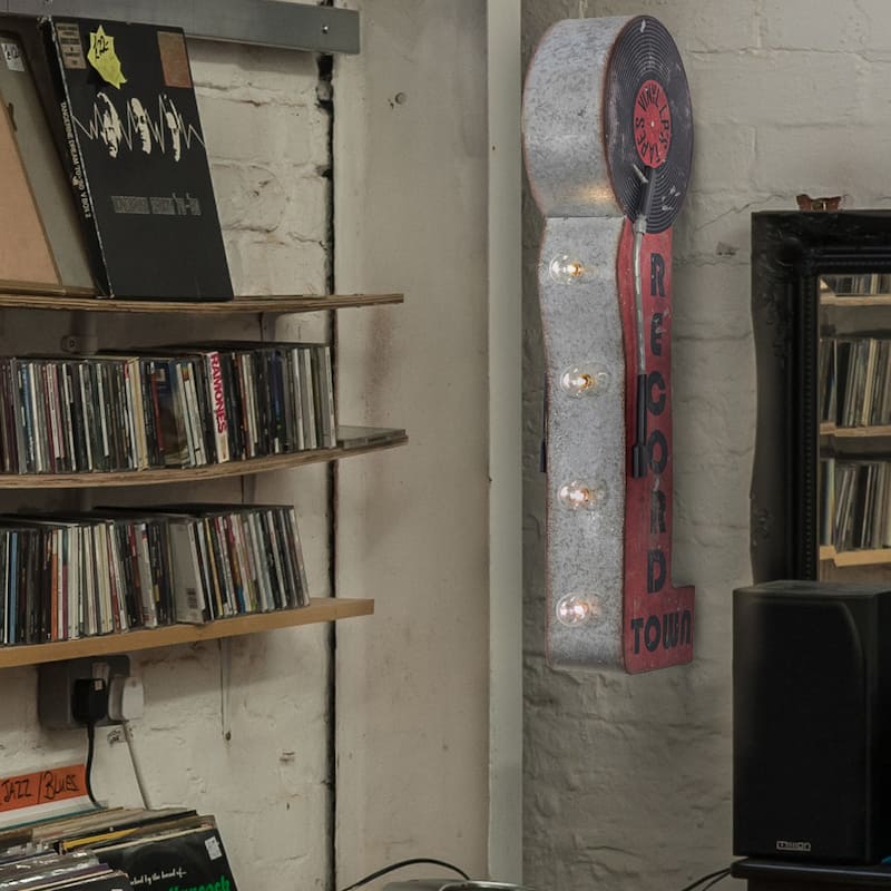 Record Town Vintage LED Marquee Sign