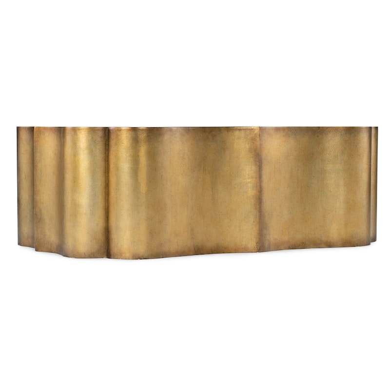 Hooker Furniture 34" Long Poplar Wood Coffee Table from the Beaumont - Burnished Gold