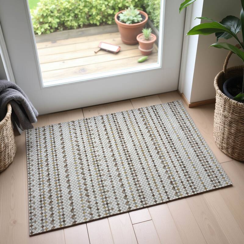 Premium Washable Super Soft Boho Global Mayfield Rug - Ivory - 1'8" x 2'6"