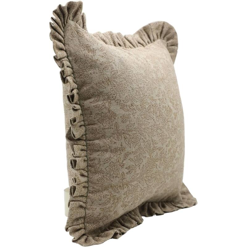 Fabdivine Linen Outdoor Sofa Block print pillow Cover