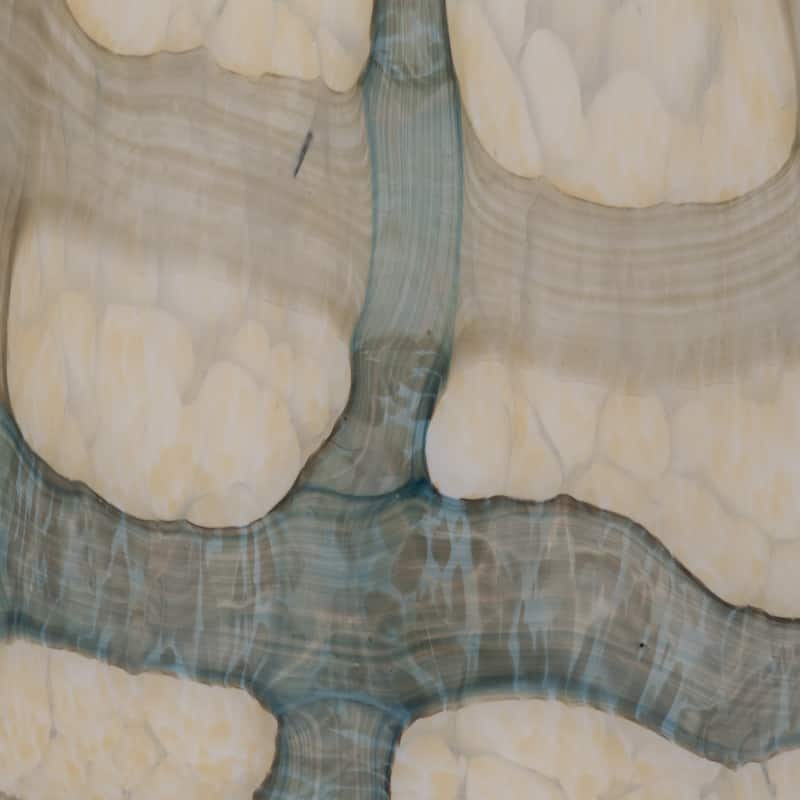 Sagebrook Home Handcrafted Modern Glass Vase - Blue & Tan