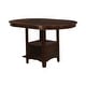 preview thumbnail 1 of 0, Hester Warm Brown Storage Pedestal Counter Height Table