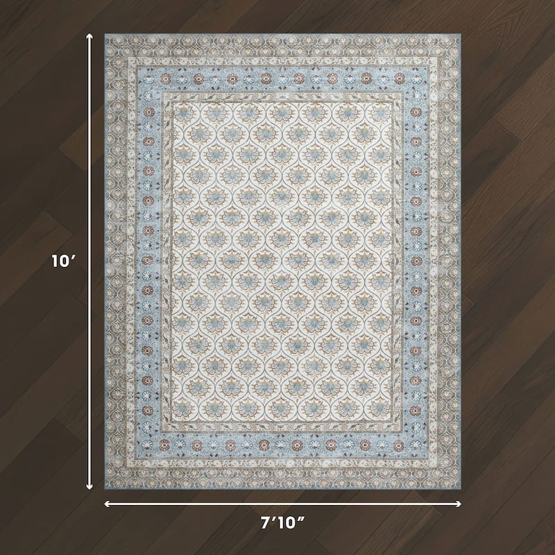 Laura Ashley Imagine Printed Chenille Washable Non-Slip Rugs