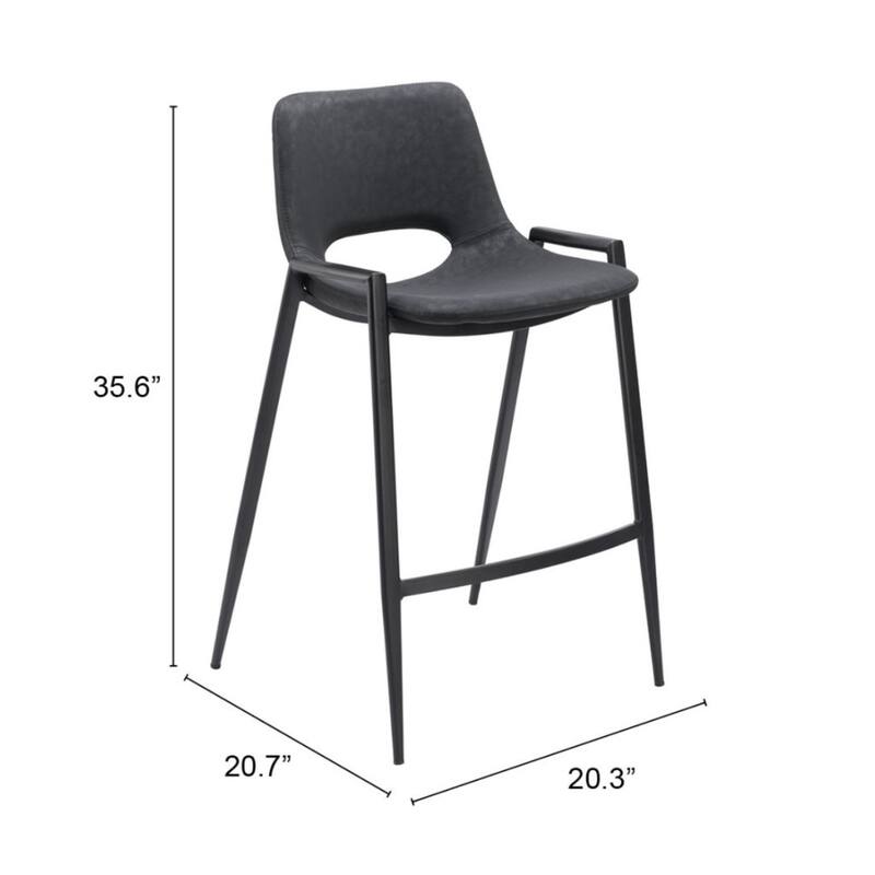 Set of 2 Faux Leather Low Back Chairs with Steel Frame and Footrest