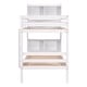 preview thumbnail 9 of 7, White Solid Wood Detachable Bunk Beds with Bookcase Headboard, Safety Rail, Ladder, Converts to 2 Beds