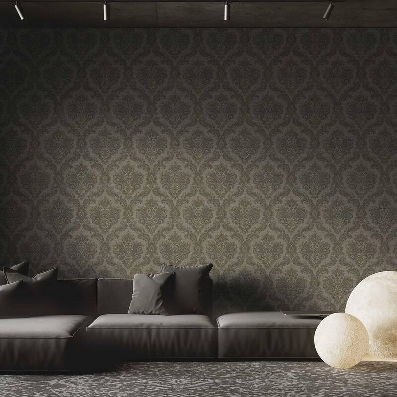 Galerie Wallcoverings Ornamenta Collection Floral Damask Matte Finish Vinyl on Non-woven Wallpaper Roll
