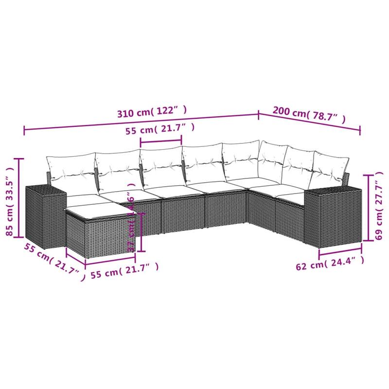 vidaXL Garden Sofa Set