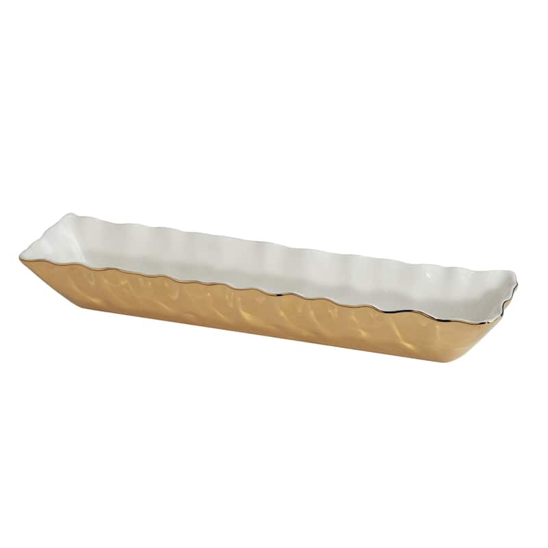 Certified International Gold Coast Cracker Tray 13" x 3" - 13" x 3"