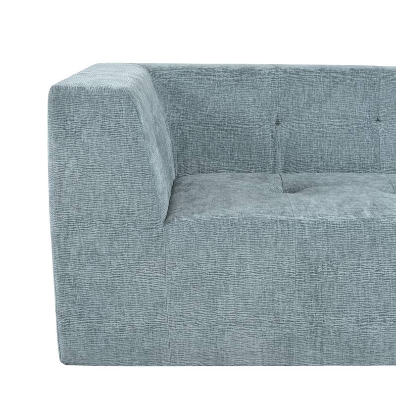 Modular Sectional Couches Floor Recliner Couch, Living Room Upholstered Sleeper Sofa Bed L-Shaped Sofa Set, Set of 2