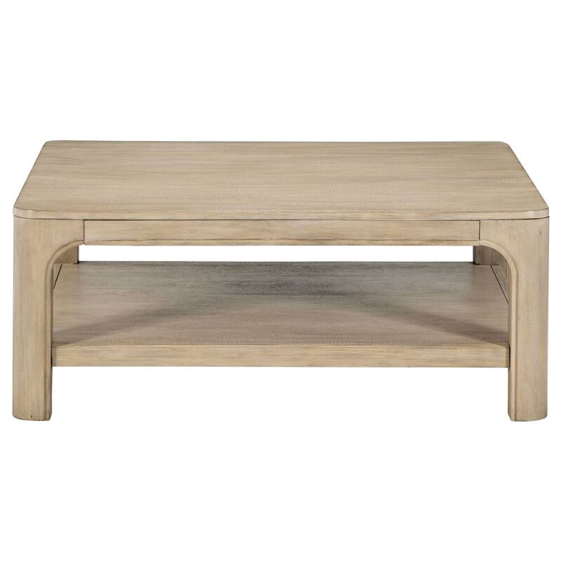 Solano Square Wood Cocktail Coffee Table Weathered Mango - 40" x 40" x 16"