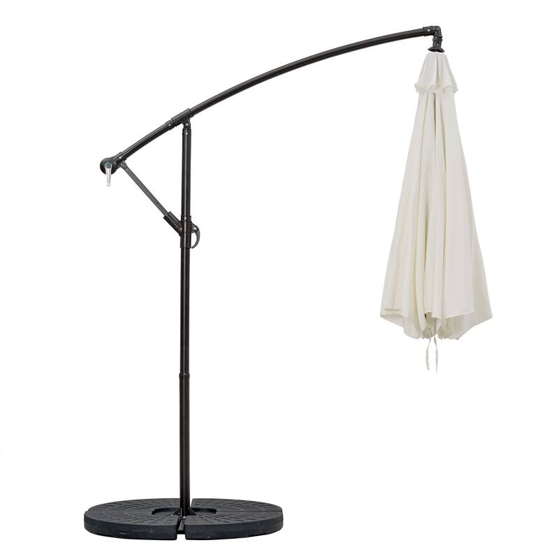 Cantilever Umbrella with Base included, Outdoor Offset Umbrella with Weighted Base for Patio Garden Backyard