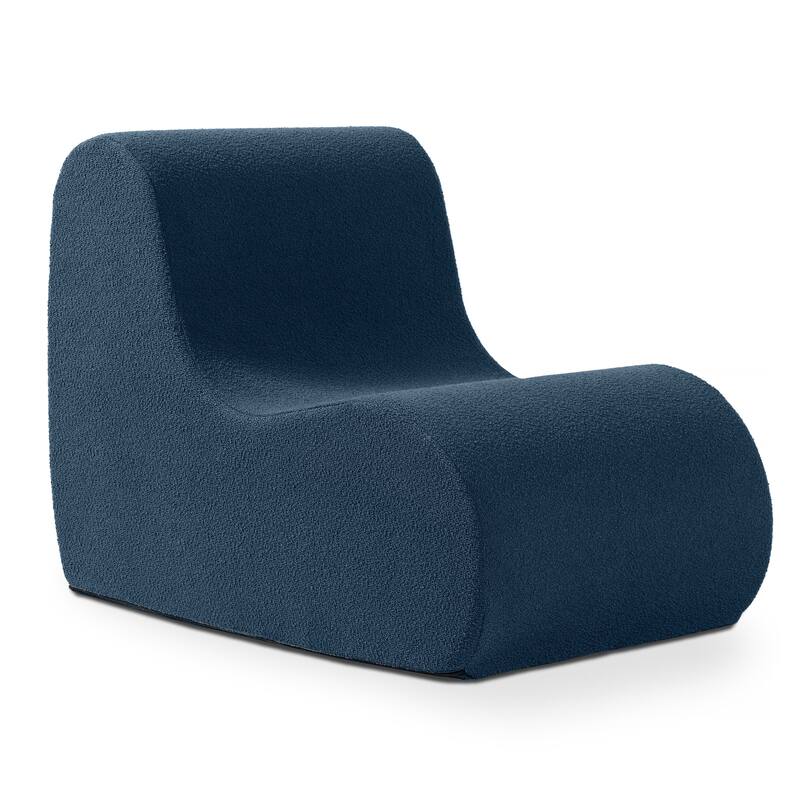 Jaxx Uptown Modern Armless Accent Chair, Boucle