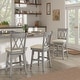 preview thumbnail 6 of 65, Eleanor Double X Back Wood Swivel Bar Stool by iNSPIRE Q Classic