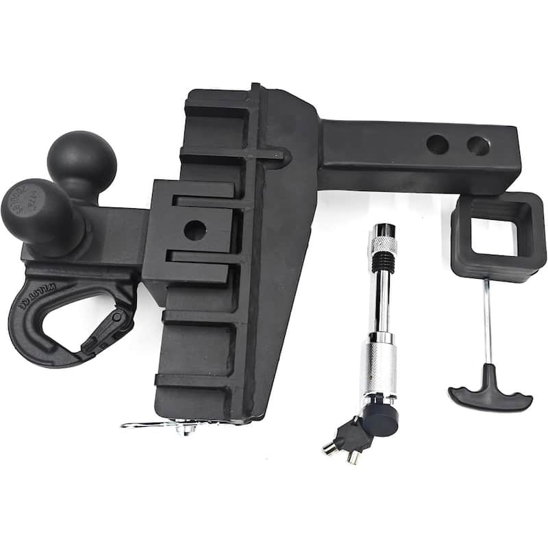 Ball Adjustable Trailer Hitch, 6" Drop Ball Hitch Fits 2-Inch Receiver