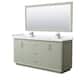 Option Light Green / White Cultured Marble Top / Brushed