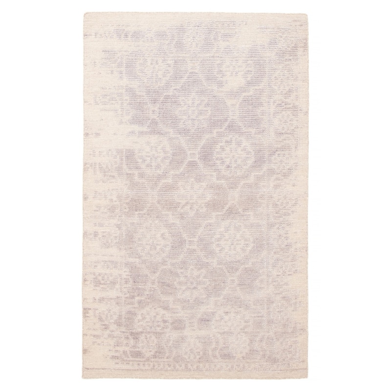 ECARPETGALLERY Hand-knotted Tangier Grey Wool Rug - 2'11 x 4'11 - Grey - 2'11 x 4'11