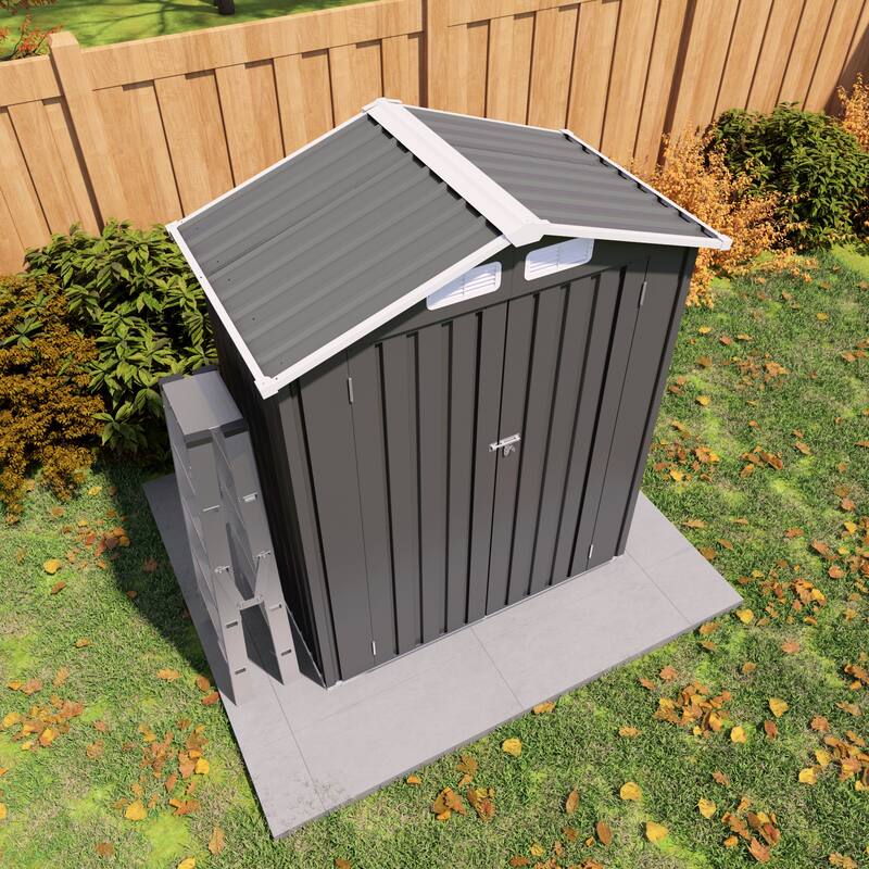 5X3FT Metal Outdoor Storage Shed