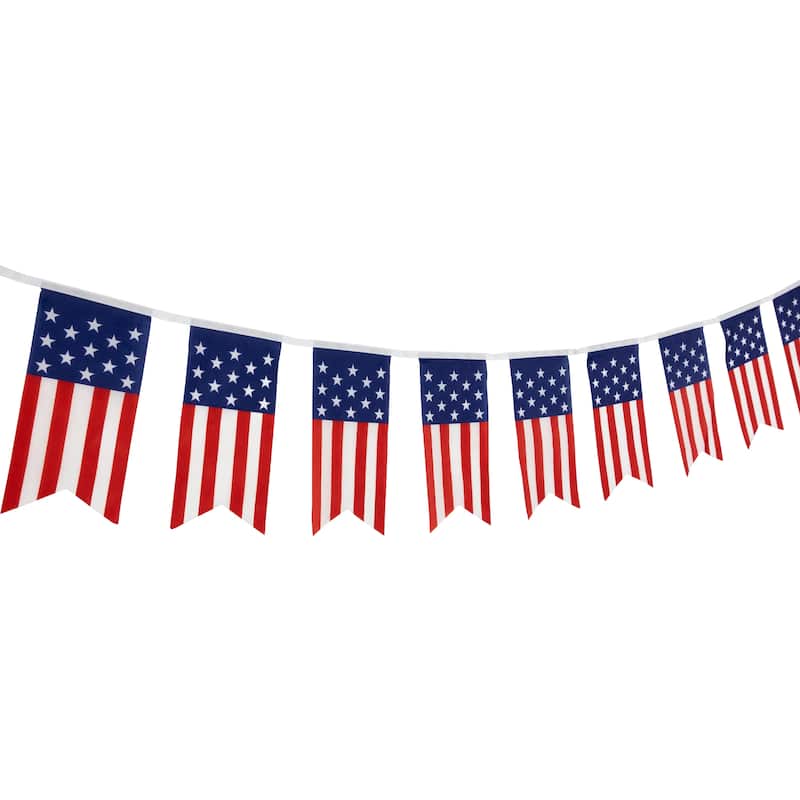 Americana USA Flag Swallowtail Hanging Wall Banner - 9.75'