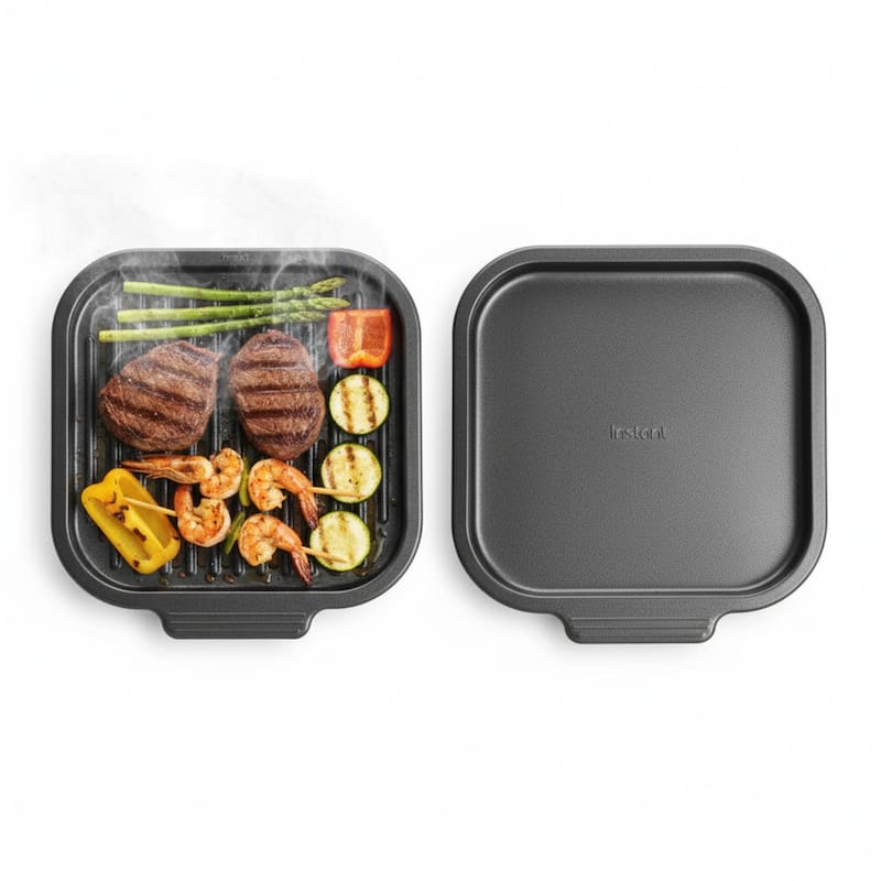 Instant Pot Air Fryer Nonstick Grill Pan Set - 8" x 8.5"