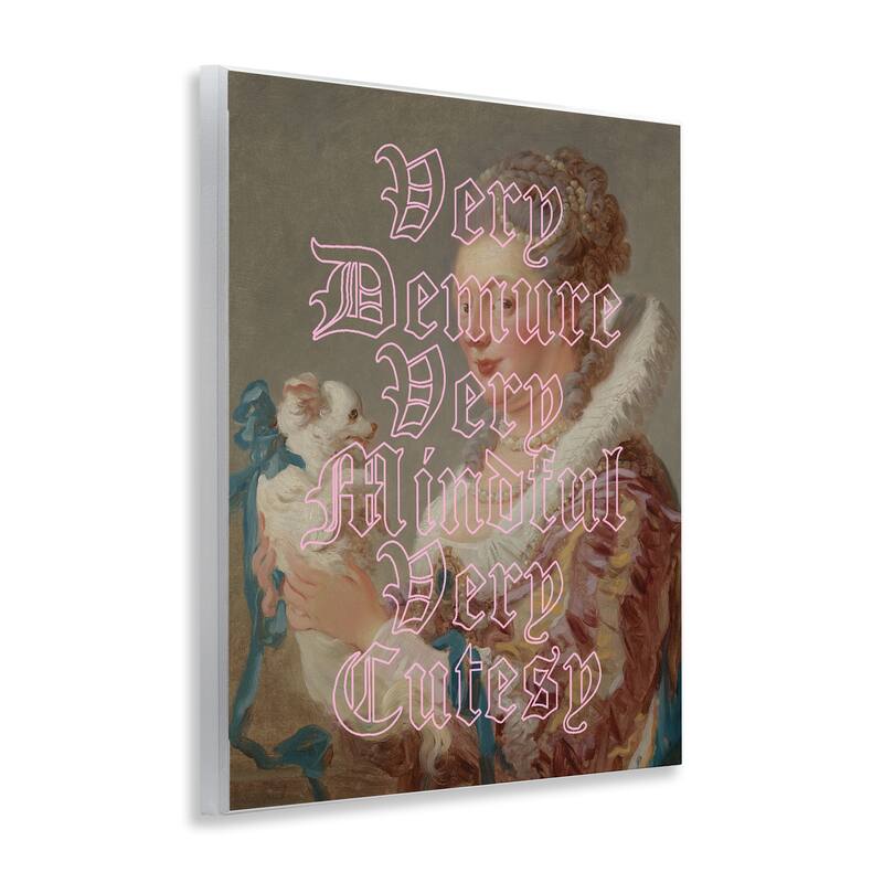 Stupell Trendy Demure & Mindful Classic Wall Plaque Art Design By Lil' Rue