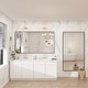 preview thumbnail 50 of 192, KIOTEE Modern Metal Frame Wall Mounted Bathroom Vanity Mirror with 5-year warranty