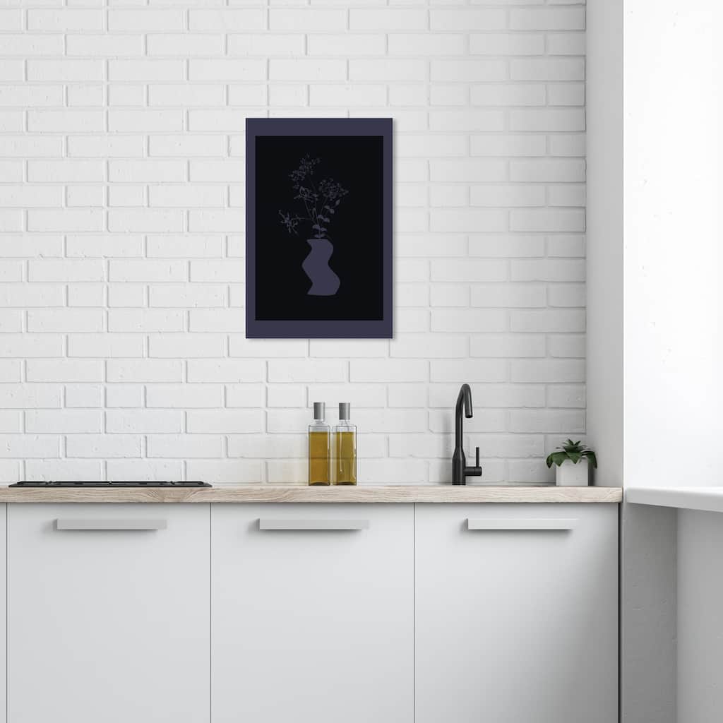 Wynwood Studio Canvas Floral and Botanical Alabaster Jar with Plants White and Taupe Modern & Contemporary Wall Art Canvas Print