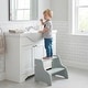 preview thumbnail 5 of 9, Gymax Foldable Toddler Step Stool w/Chalkboards 2-Step Stool