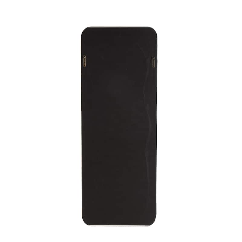 Velvet Wavy Floor Mirror - Black or White - Roche River Decor