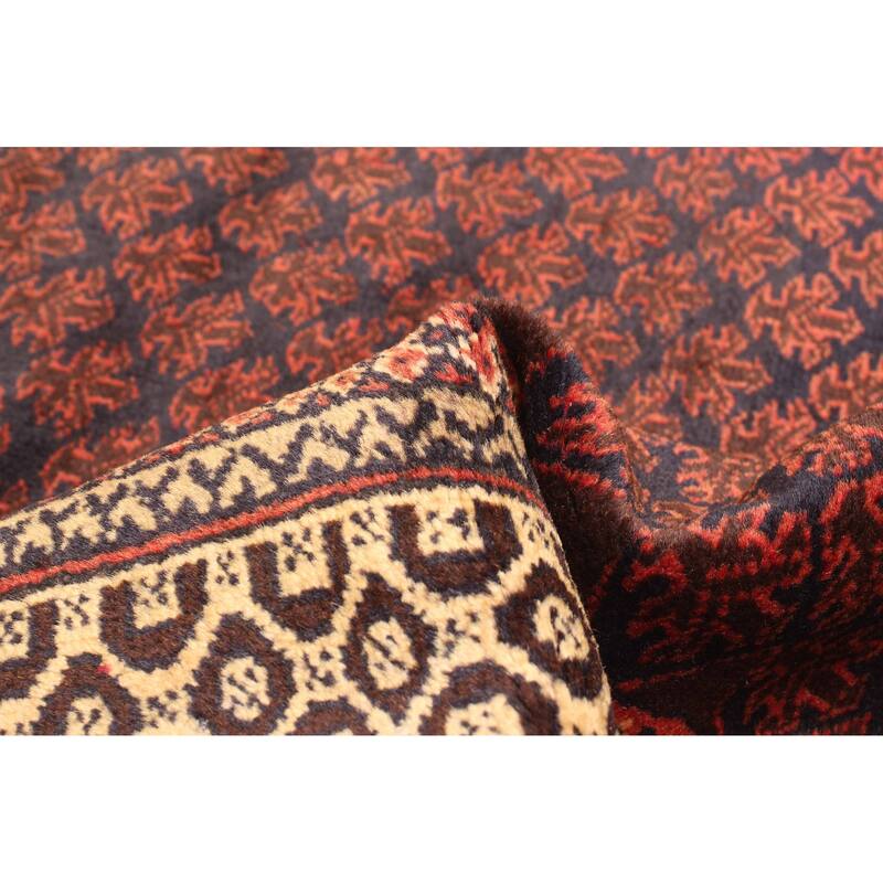 ECARPETGALLERY Hand-knotted Teimani Dark Navy Wool Rug - 2'10 x 4'4