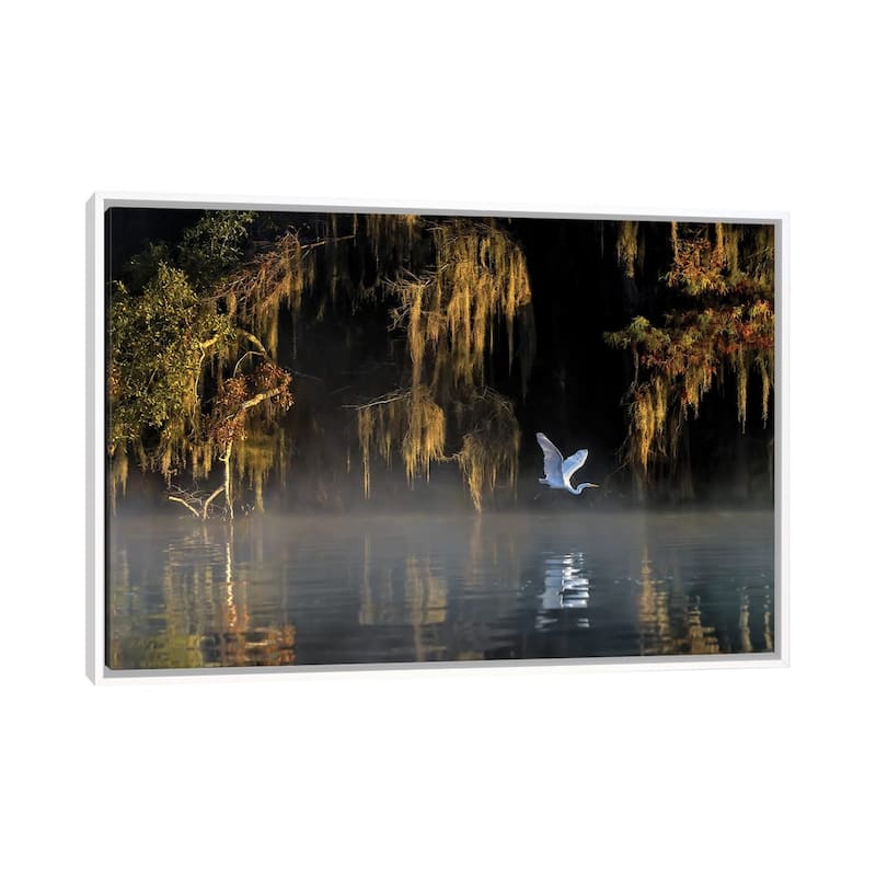 iCanvas "Egret" by Hua Zhu Framed Canvas Print - White - 18x26
