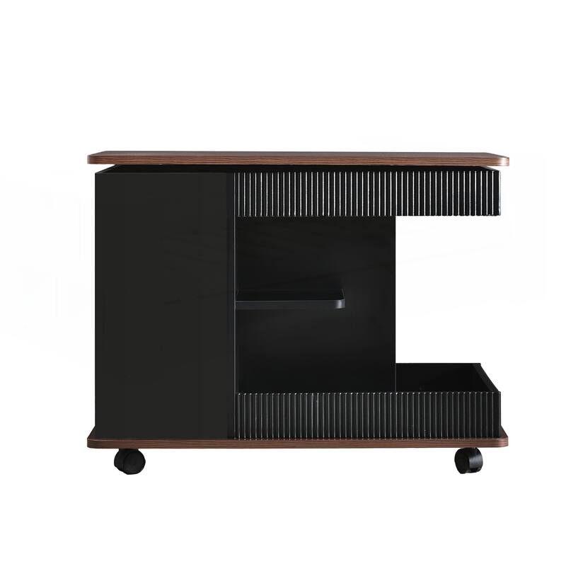 Modern Multifunctional Sofa Side Table with Lift-Top