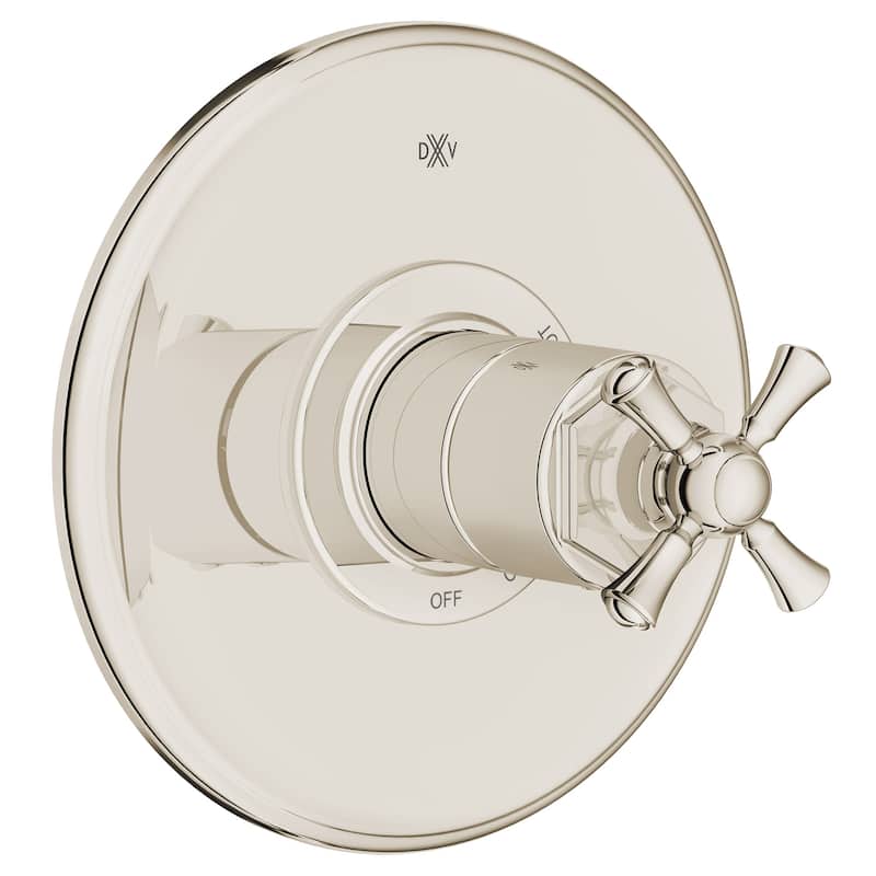 DXV Oak Hill Pressure Balance Shower Valve with Cross Handles - Platinum Nickel