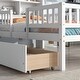 preview thumbnail 13 of 16, Pine Wood Twin Bed with House-Shaped Headboard, Fence Guardrails, and Drawers