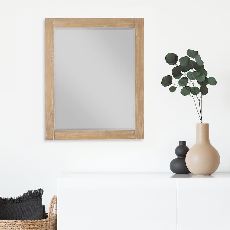 Altair Ivy Rectangular Bathroom Wood Framed Wall Mirror