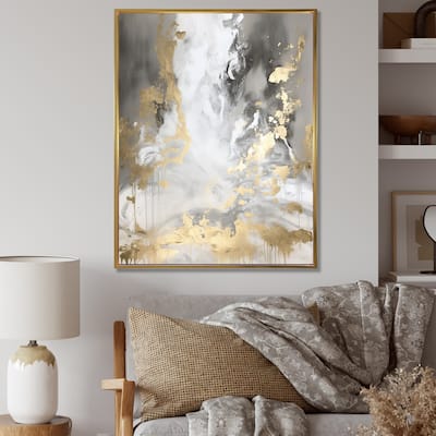 Designart "Pursuit Of Happiness I" Abstract Painting Framed Wall Art Living Room