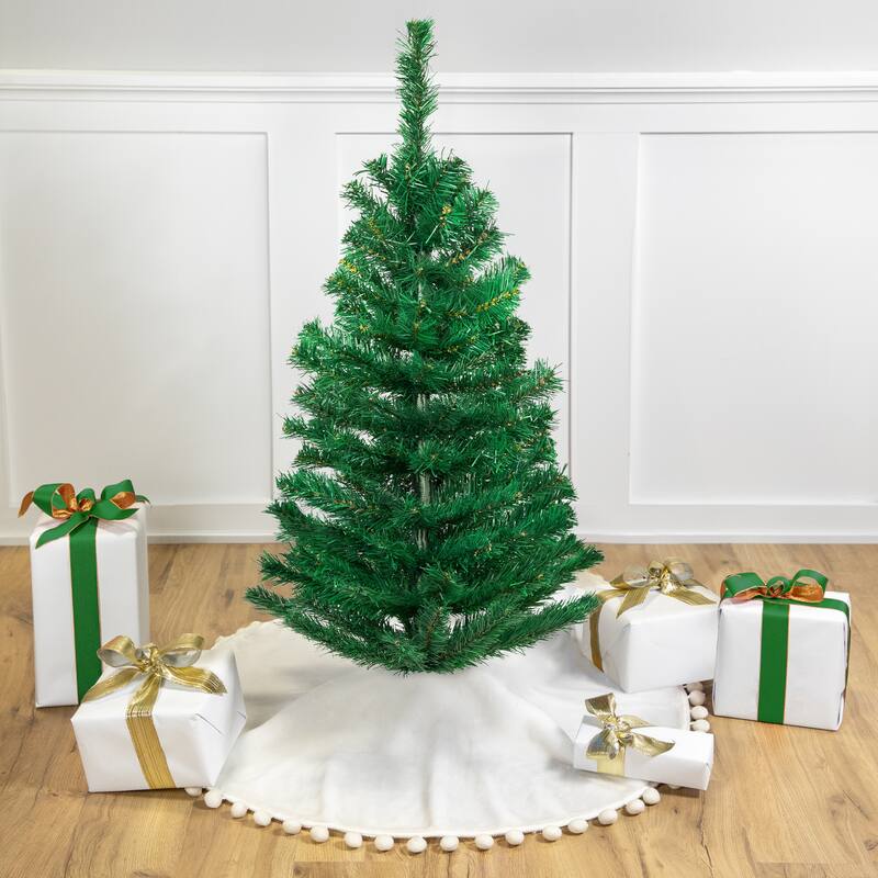 Medium Mixed Classic Pine Artificial Christmas Tree - 3' - Unlit - 3 Foot