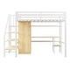 preview thumbnail 5 of 11, Metal Loft Bed With Wardrobe and Stepped Stairs
