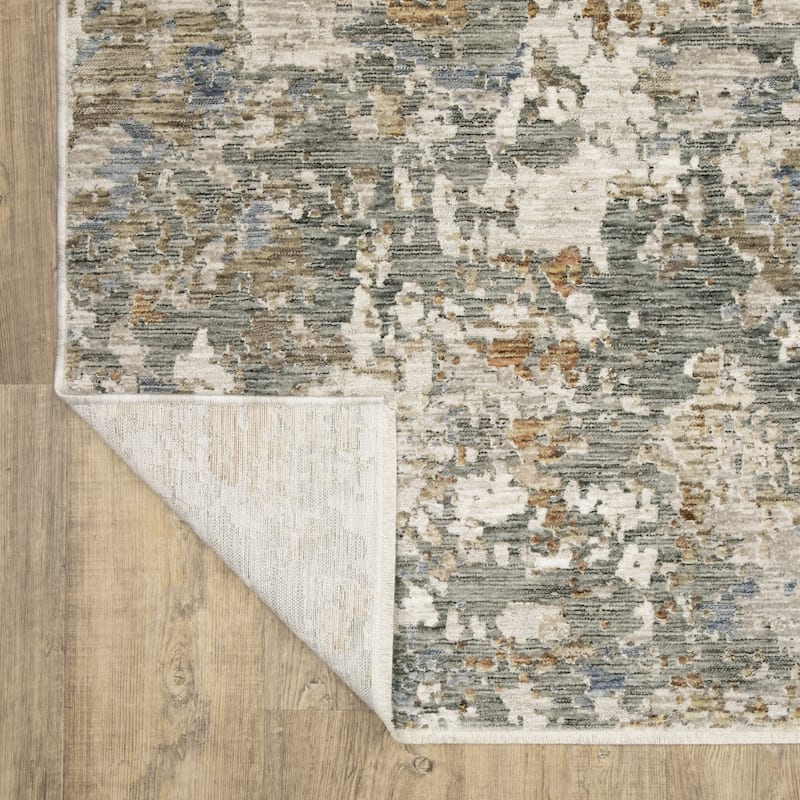 Sienna Distressed Abstract Beige/ Multi Area Rug