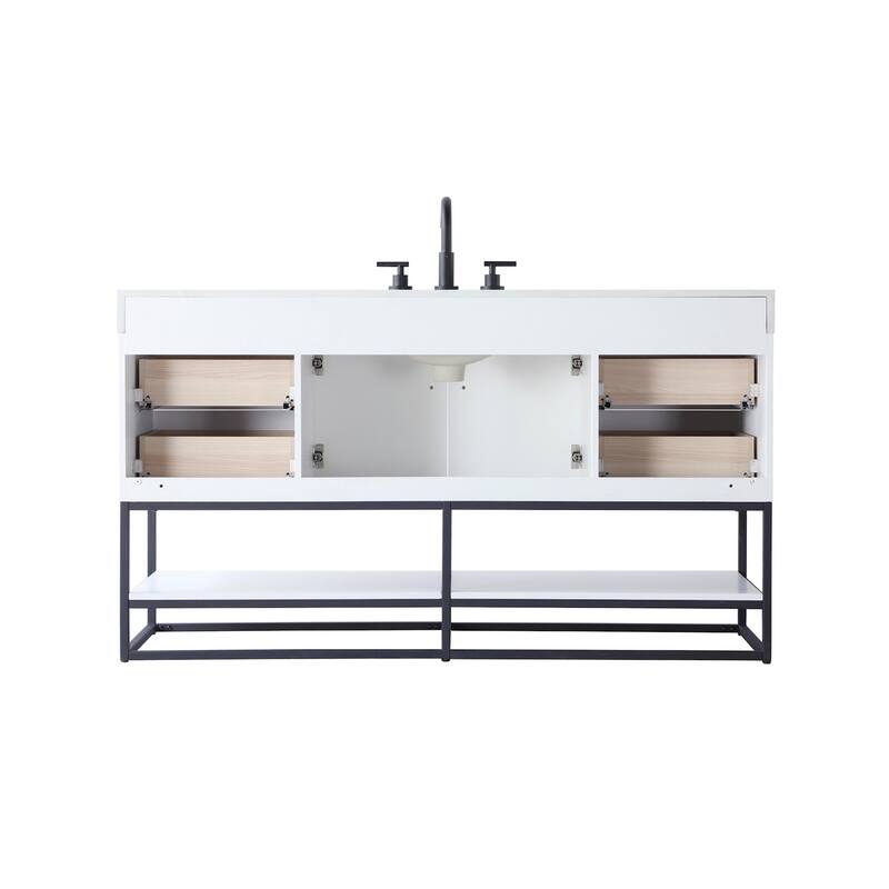 Elegant Lighting VF29260 Caroline 60" Free Standing Single Basin